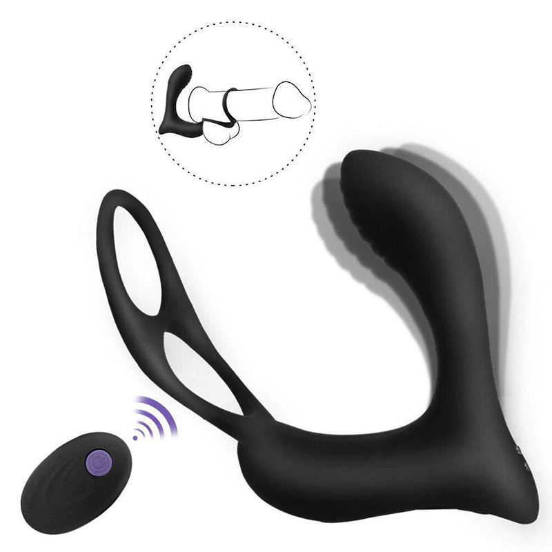 Mengqi new USB charging wireless remote control male prostate massager 7 frequency vibration silicone back room masturbator
