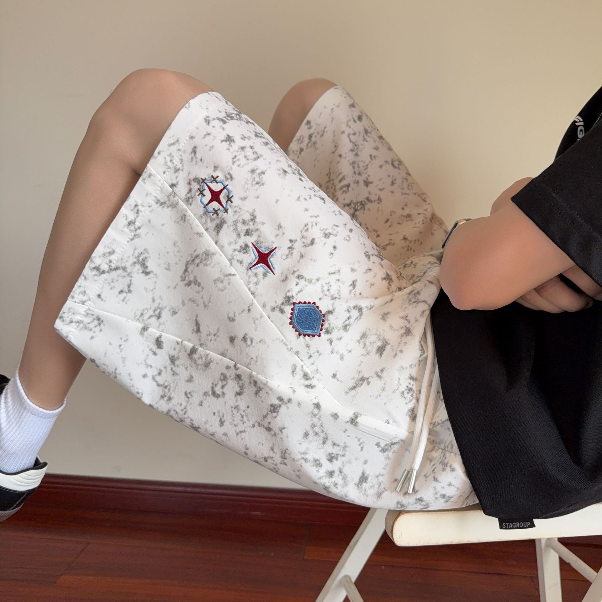 Men's Sports Shorts 2026 New Summer Loose Versatile Youth Embroidered Casual Five-Point Shorts for Men