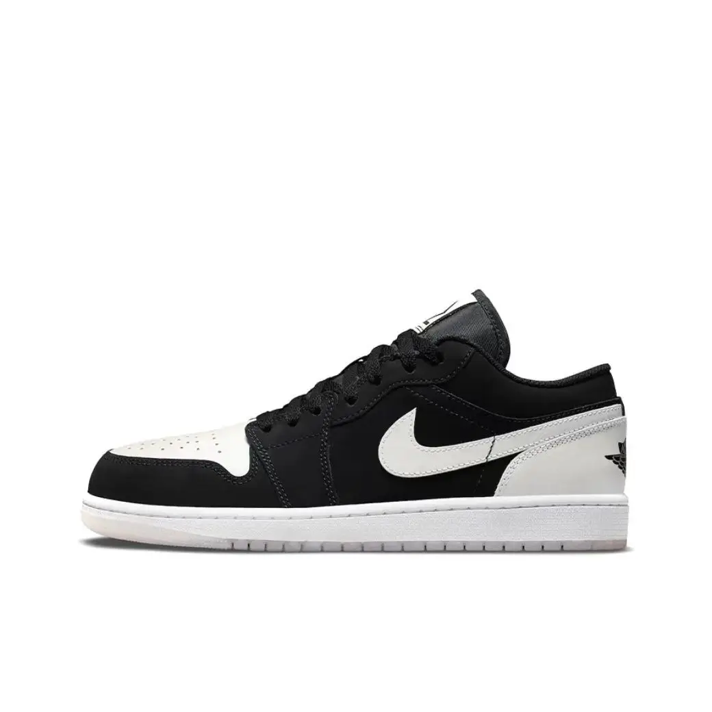 Putian aj1 low side manufacturers wholesale pure original low Qiao a cigarette ash black red toe dunk sports basketball shoes series