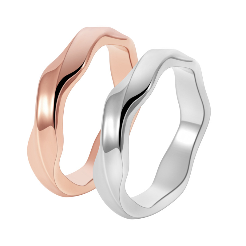 Korean Style Titanium Steel Jewelry Niche Design Möbius Ring Couple Personalized Jewelry High-End Index Finger Ring