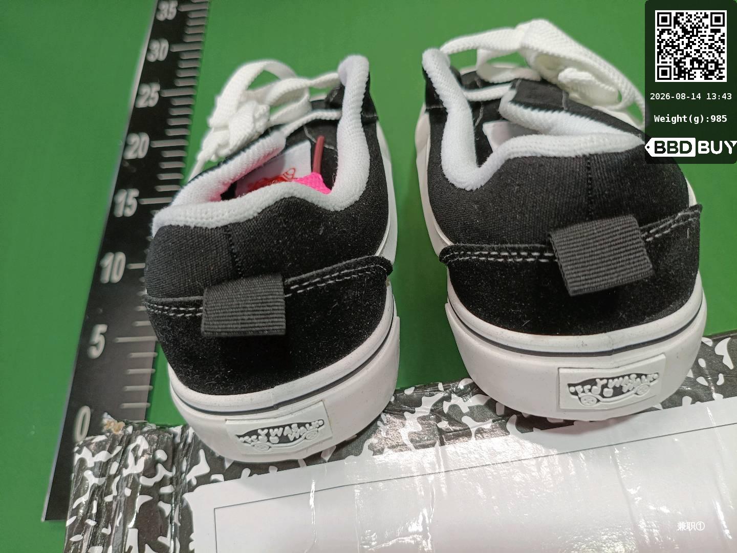 [Factory Store] Knu Skool Black and White Classic Low-Top Chunky Sneakers for Men and Women, Retro Casual Skate Shoes QC-foto från 1688 på Qualit.ly QC