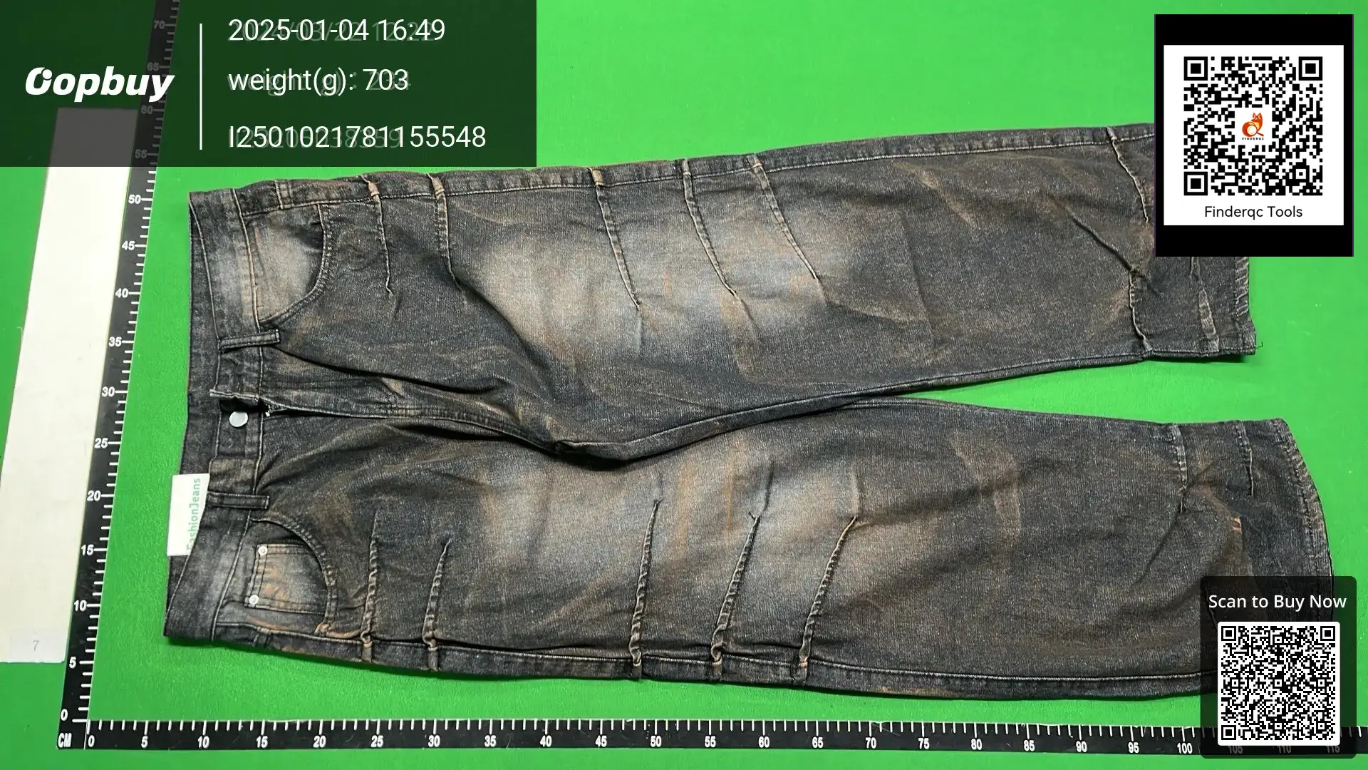 American High Street Wasteland Style Denim Men's Distressed Trendy Niche style Stylish Loose Black Handsome Straight-leg Pants