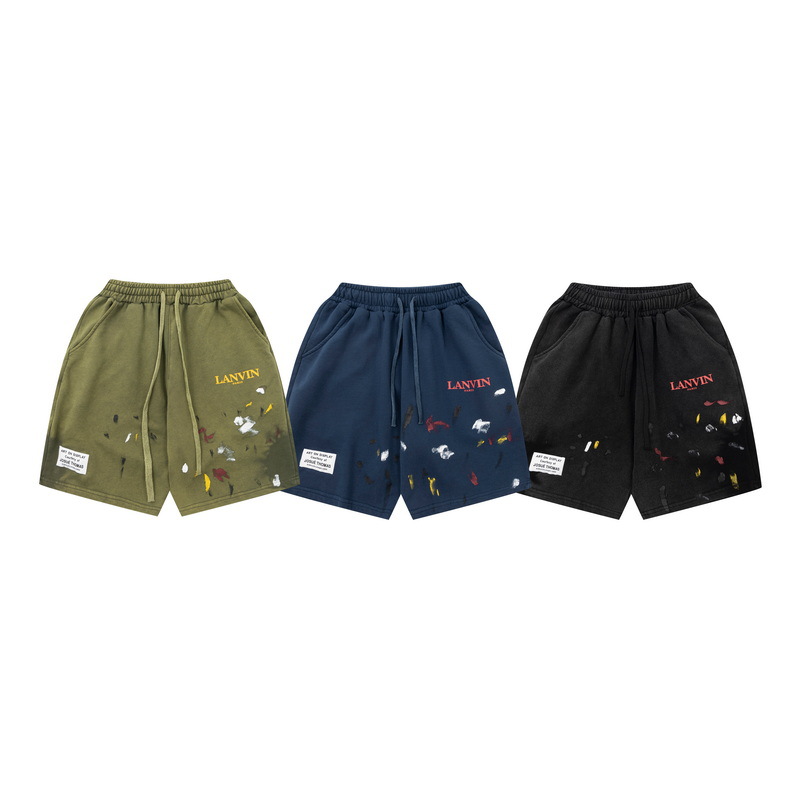 In stock GALLERY DEPT fashion brand splash-ink graffiti classic letter printed sweatpants straight men's and women's casual shorts