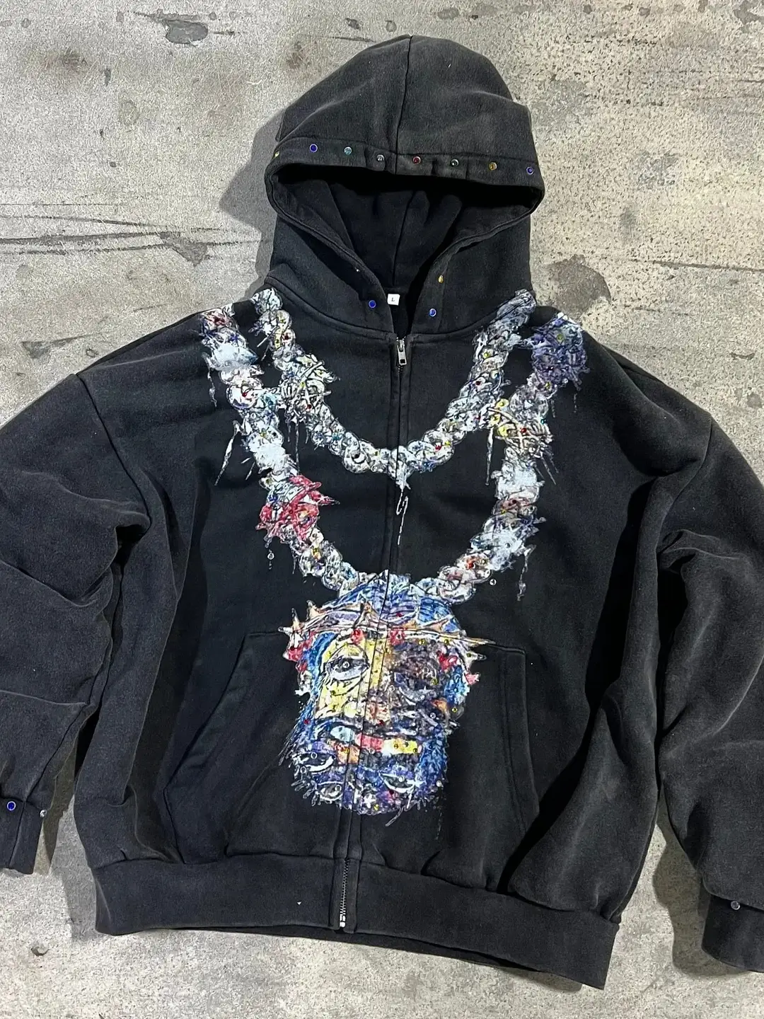 Mens Hip Hop Oversized Hoodie Sweatshirt Rock Streetwear