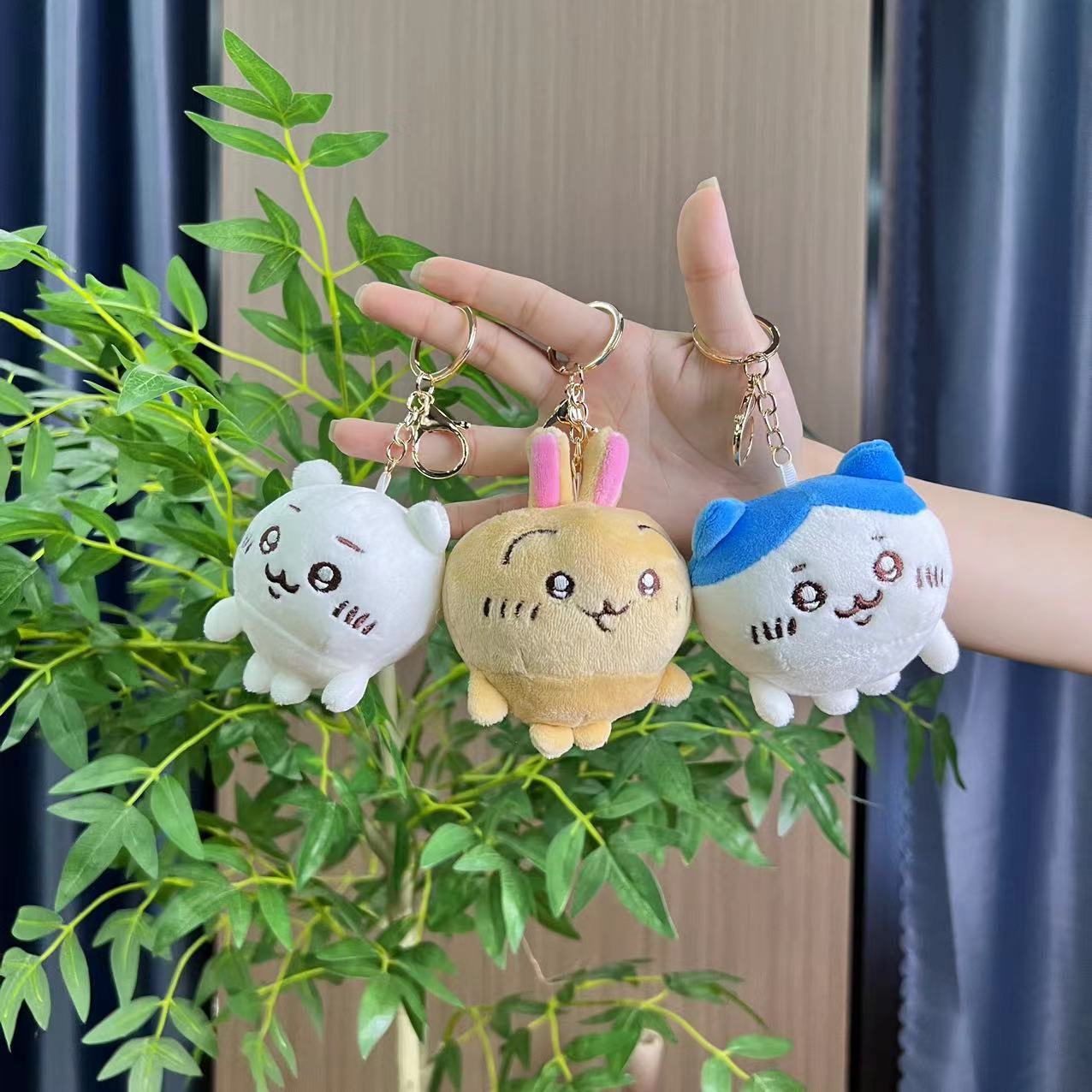 Cross-border Hot Feet Series Mocking Bear Doll Small Pendant Keychain Plush Toy Little Red Riding Book Same Pendant