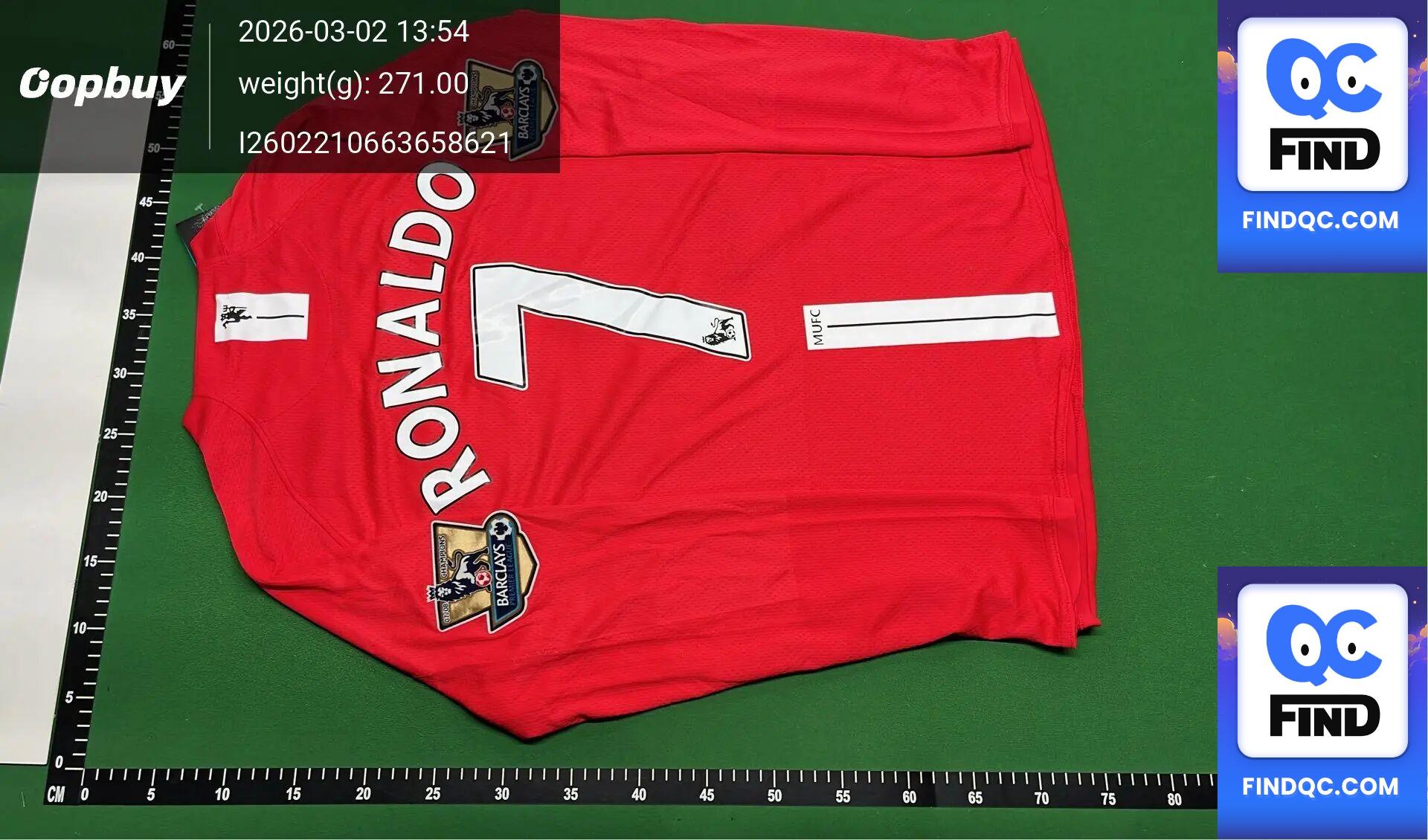 Manchester United Ronaldo Jersey QC