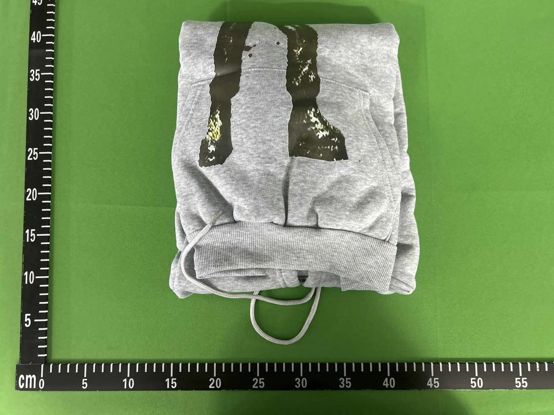 Grey hoodie with graphic print