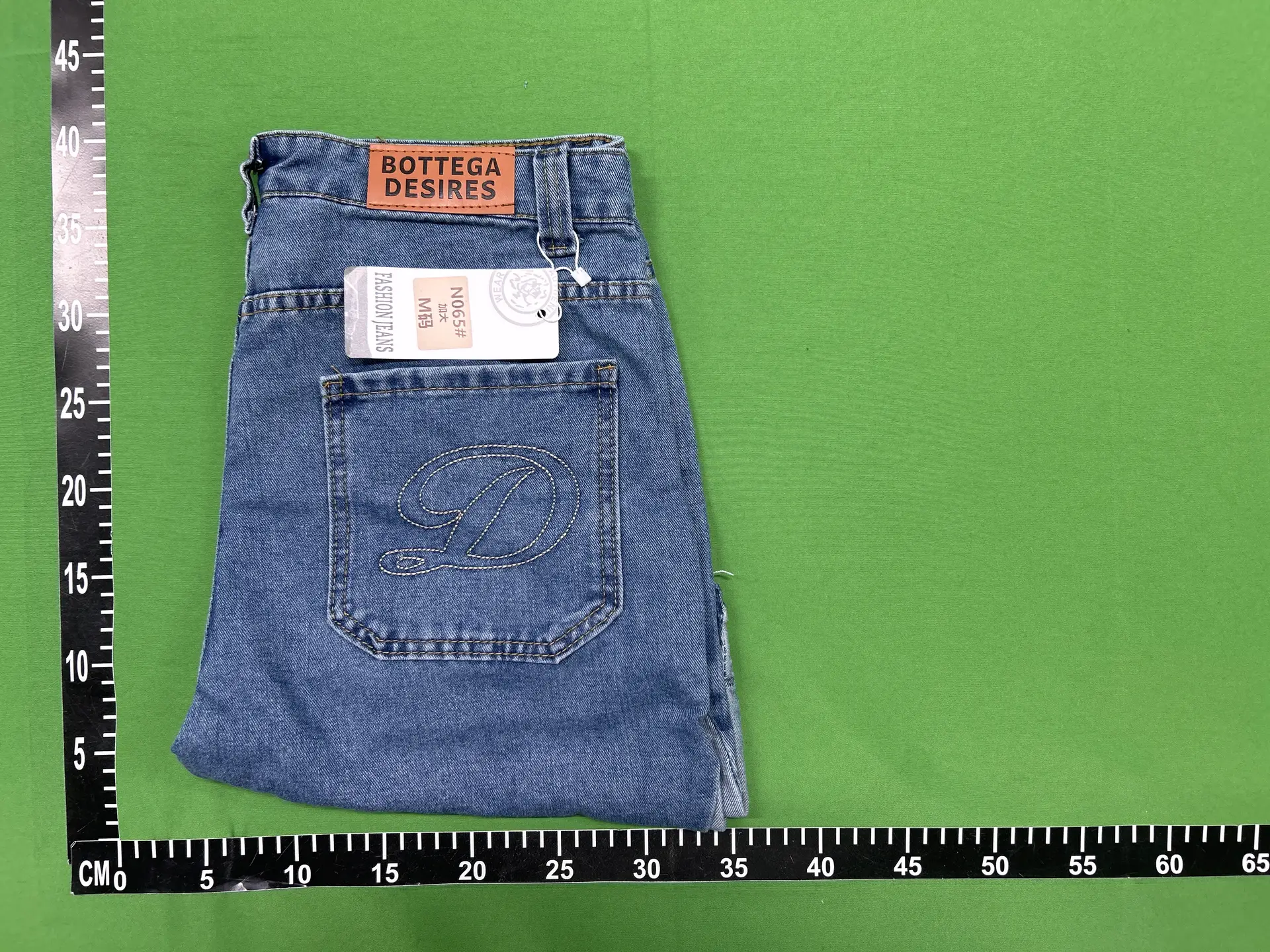 Cross-border European and American Fashion Brand Embroidered Five-point Denim Shorts Men's High Street Vintage Bone Embroidered Loose Casual Mid-length Pants