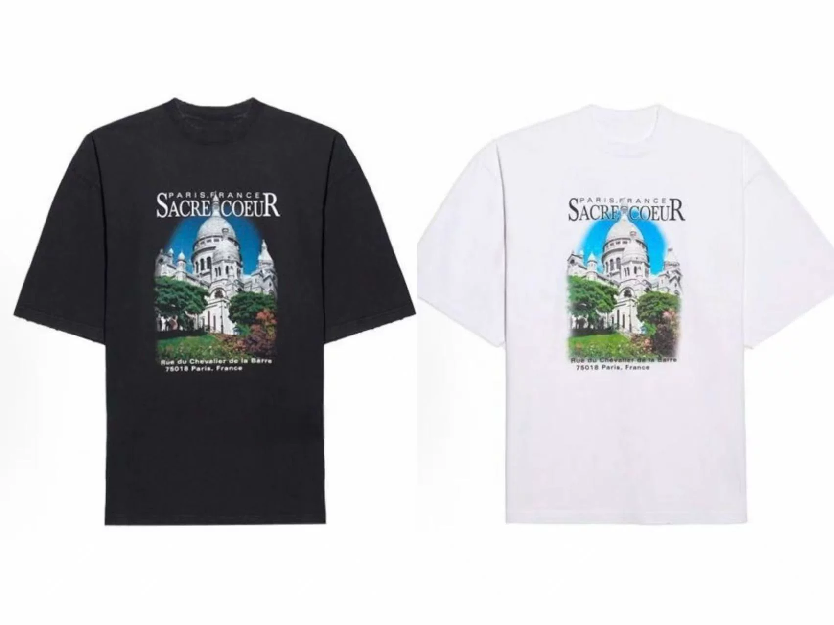 Event Link, Black and White Castle Short-Sleeved Shirt