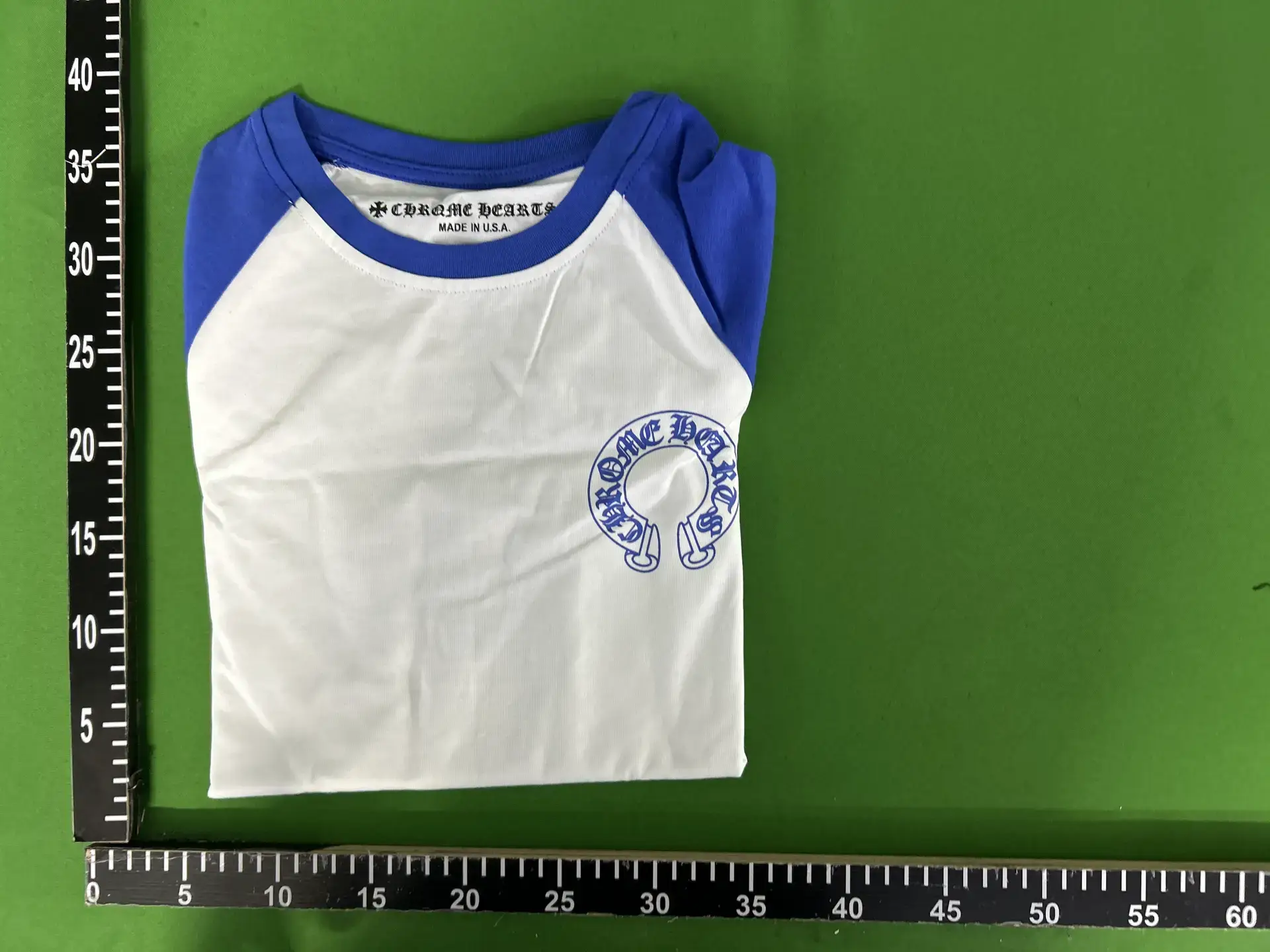 Chrome Hearts Raglan T-Shirt White Blue