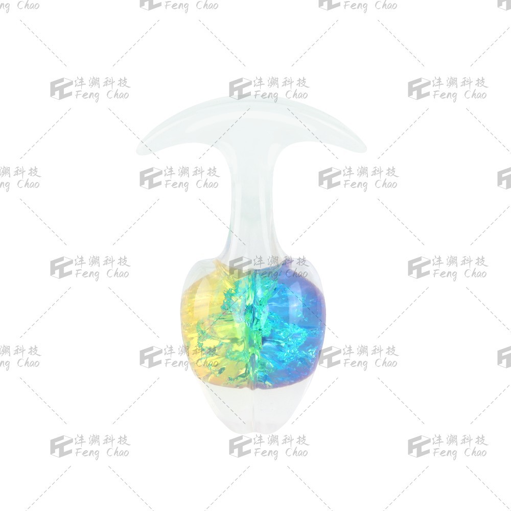 Popular Aurora Crystal Anal Plug Pink Blue Purple Mixed Color Anal Plug Sm Sexy Female Masturbator Adult Products