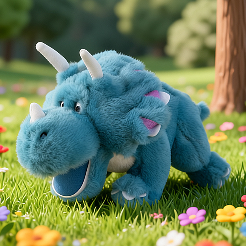 Cartoon Cute Triceratops Boy Birthday Gift Bed Sleeping Pillow Doll Exchange Gift Foreign Trade Wholesale