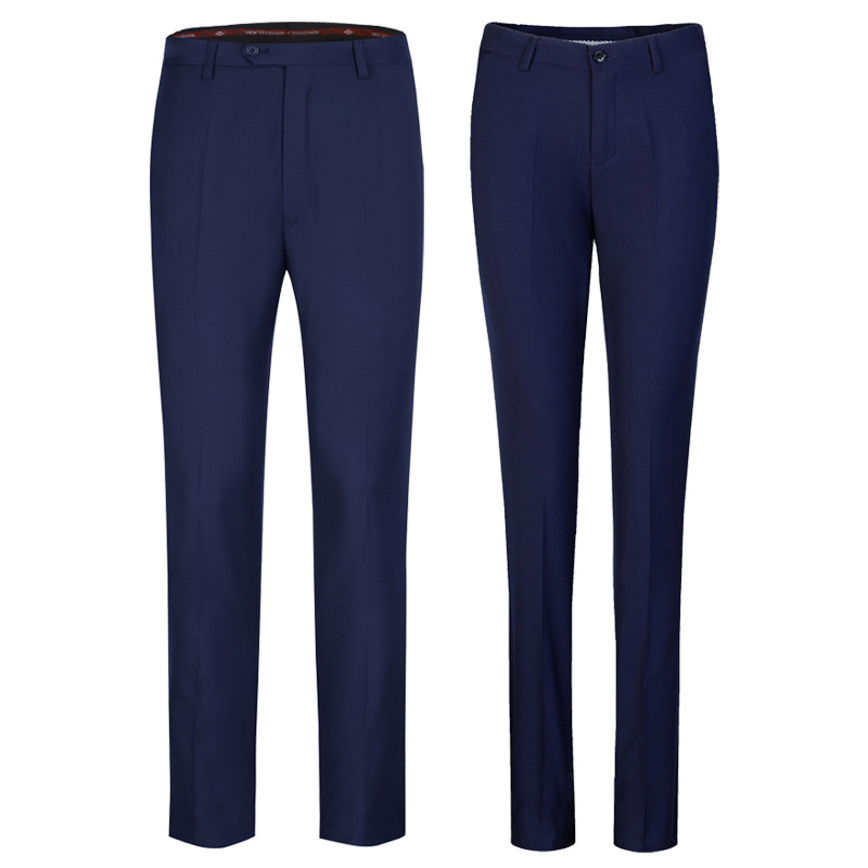 Pudong Development Bank Same Style Women's Western Pants Pu Distribution Suit Pants Work Clothes Navy Blue Twill Overalls
