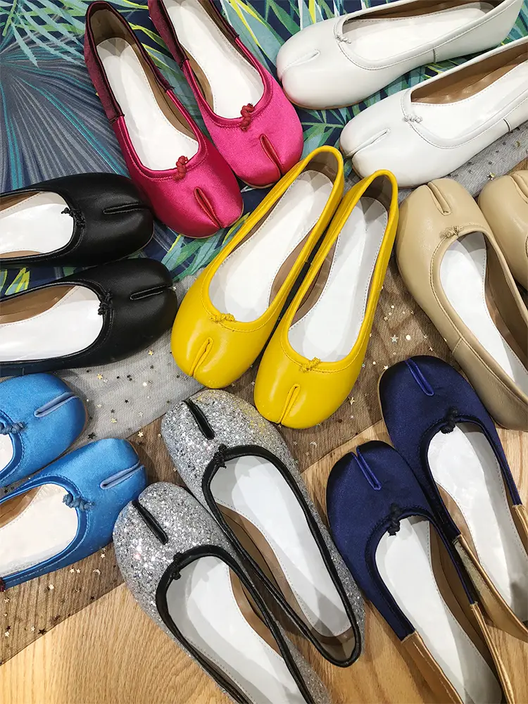 Trendy Split-Toe Women's Shoes Spring 2024 Genuine Leather Pig Trotter Loafers