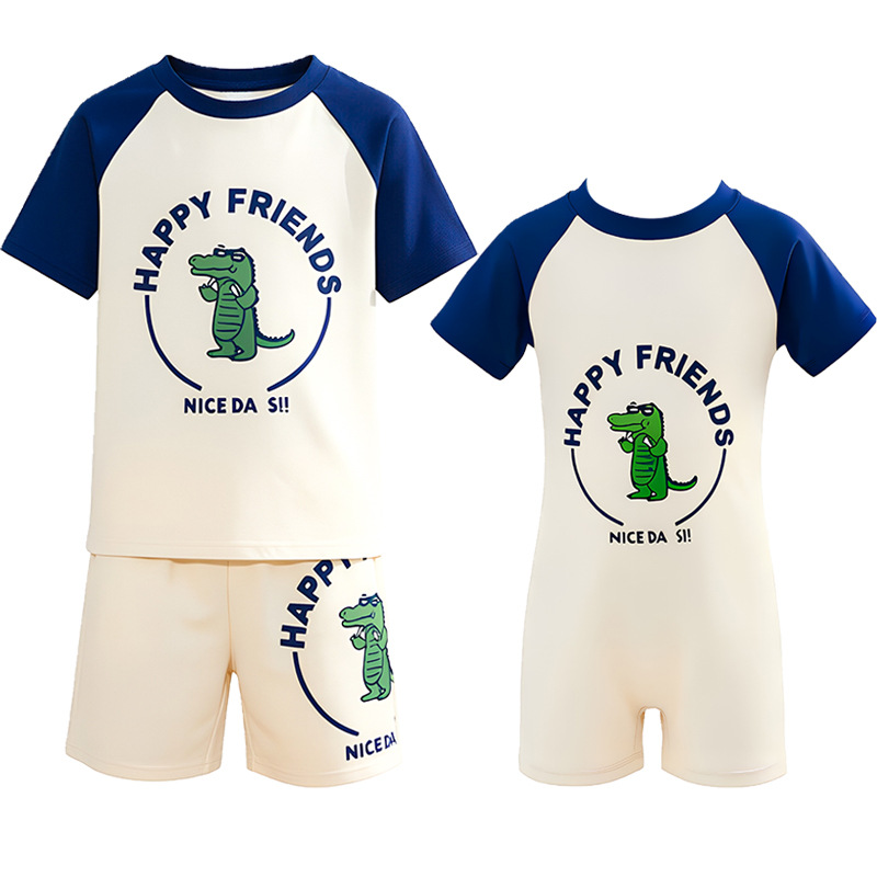 Children's Swimwear Boys' Split Small and Medium-sized Baby Quick-drying Boys' Swimwear 2025 New Swimwear Swimwear suit