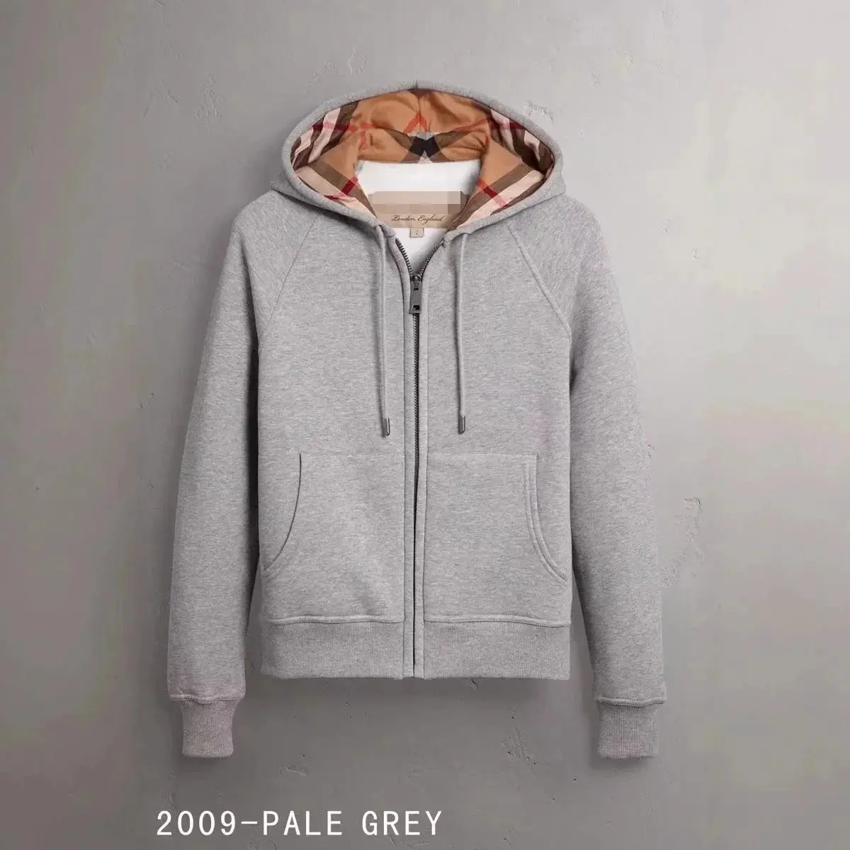 pd cross-border high quality British style hooded men's and women's sweatshirt foreign trade women jacket full cardigan zipper embroidery logo