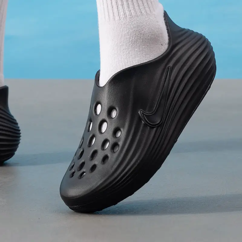 Nike Nike Men's and Women's Black Toe-Toe Sandals 25 Summer New arrival Crocs Casual Shoes Hv5060-001