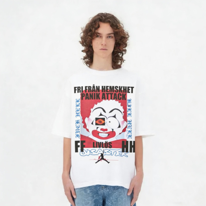 Drain Gang Soap08 Heavy-Duty Retro Printed Short-Sleeved T-Shirt Music Merchandise Pure Cotton Loose Round Neck Fotografie QC de pe TAOBAO pe Qualit.ly