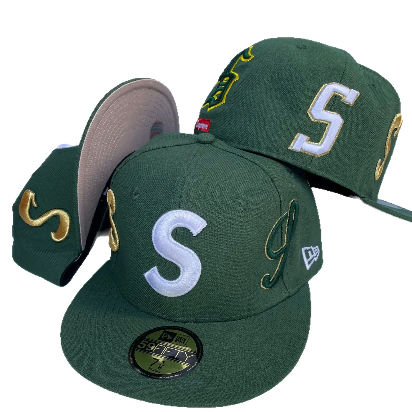Hot-Selling Foreign Trade New Era Size Hats Ny American League Flat-Brimmed Hats La Embroidered Closed-Back Baseball Caps