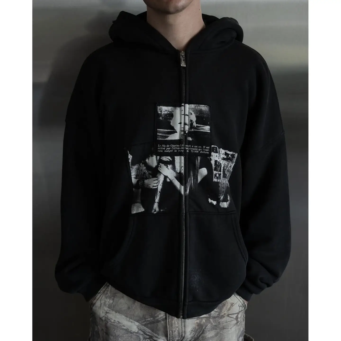 Erd's melancholic wealthy second-generation Maxfield limited edition 4.5 year war zipper little girl zip hoodie