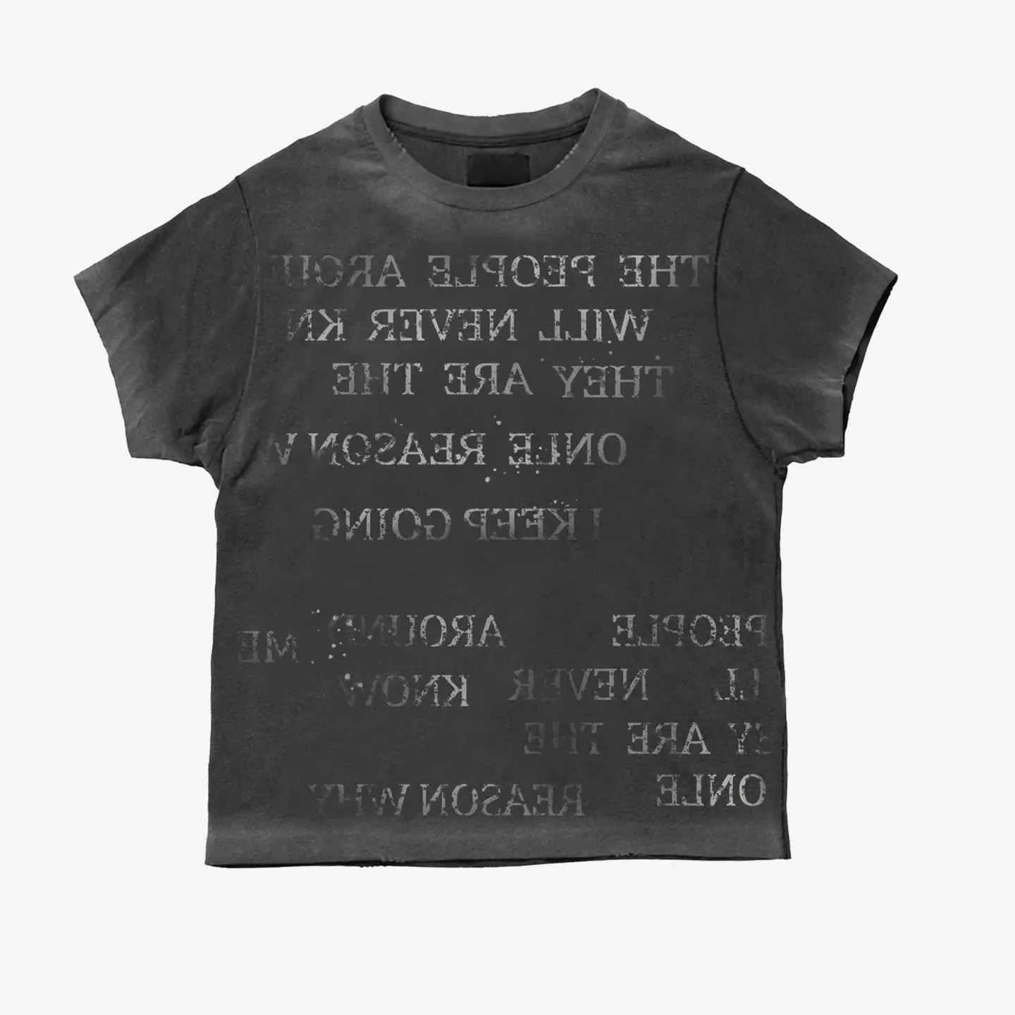 Only American retro Available! Authentic Original Version! High Street Trendy Washed and Distressed Loose Short Sleeve T-Shirt
