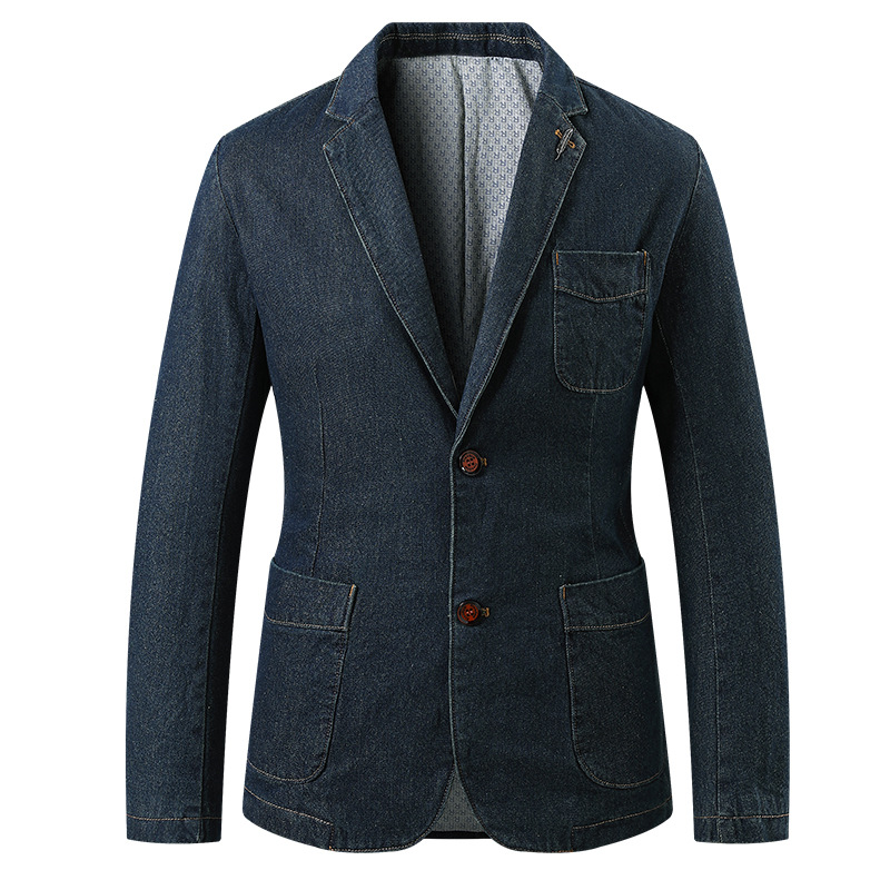 2019 Amazon 85 cotton spring and autumn men's plus size casual suit lapel slim men's suit jacket