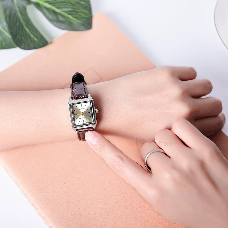 Japanese Casio internet celebrity small square watch for women Casio classic retro square watch for women square ltp-v007