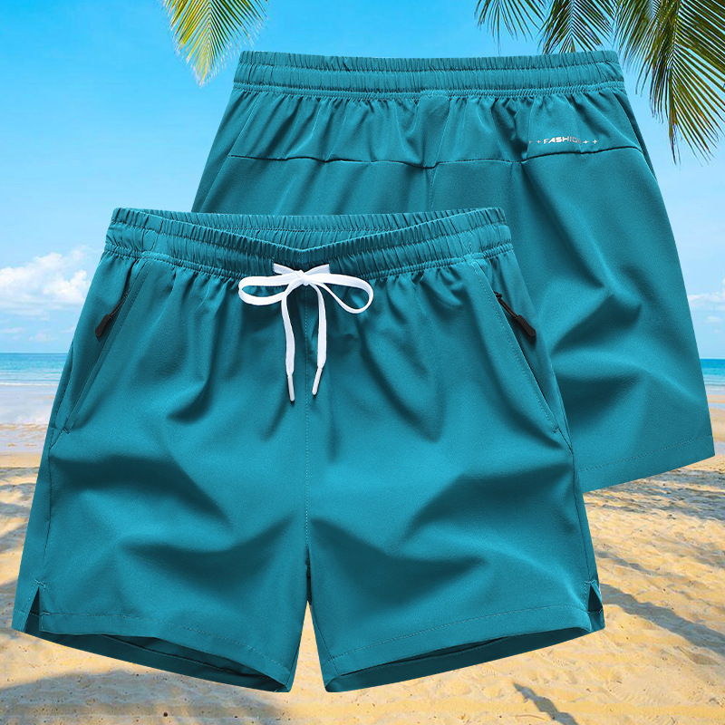 Breathable and Lightweight Shorts for Men, Quick-Drying Loose Three-Point Sports Casual Pants for Men, Thin Cross-Border Ice Silk Beach Pants
