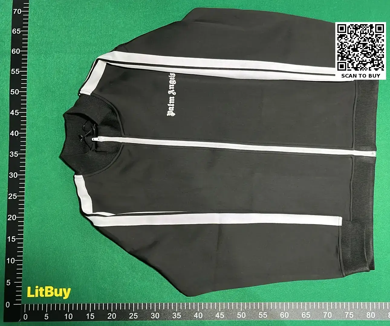 Palm Angels Track Jacket Black White