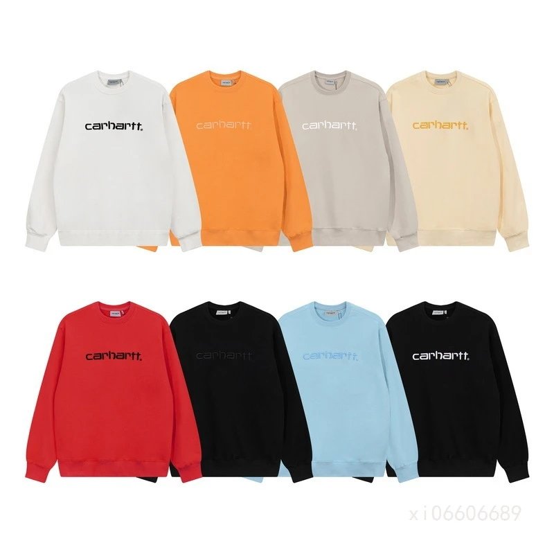 Carr Embroidered small letter logo crew neck loopback sweatshirt Foto QC de WEIDIAN na Qualit.ly