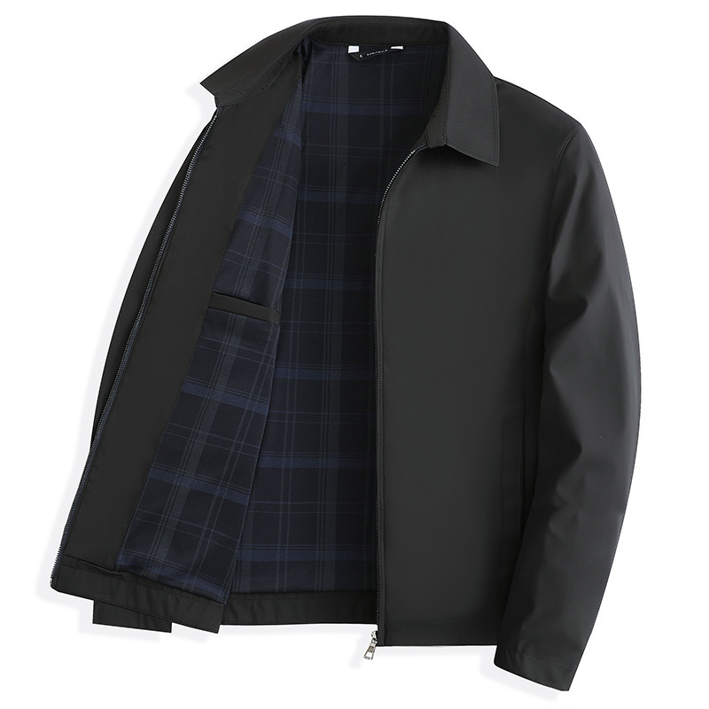 Middle-Aged and Elderly Men's Jackets, Spring and Autumn Collared Jackets, New Casual Versatile Trendy Executive Wear