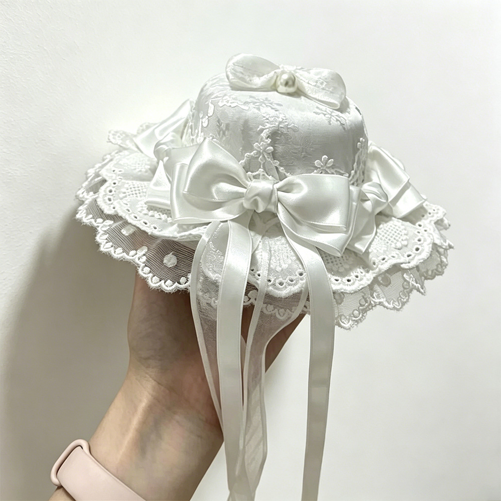 Lolita Accessories Lolita Hat Hair Accessories Lace Bow Small Hat Hairpin Headdress Girly Hair Accessories