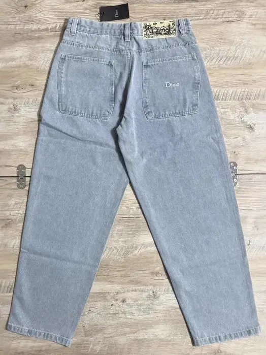Skateboard Fashion Dime Baggy Straight-leg Trendy pure cotton Loose Denim Pants Embroider Jeans pants