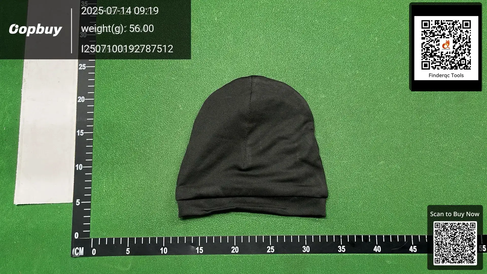 black pullover cap