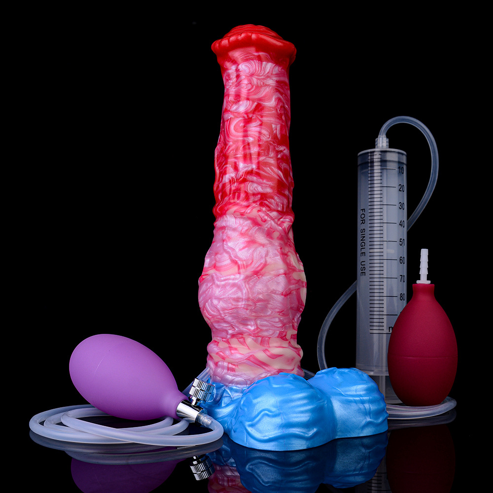 Nnsx5245 Inflatable Artificial Penis, Imitation Donkey and Horse Squirting Dildo, Adult Sex Toy, Dropshipping Available