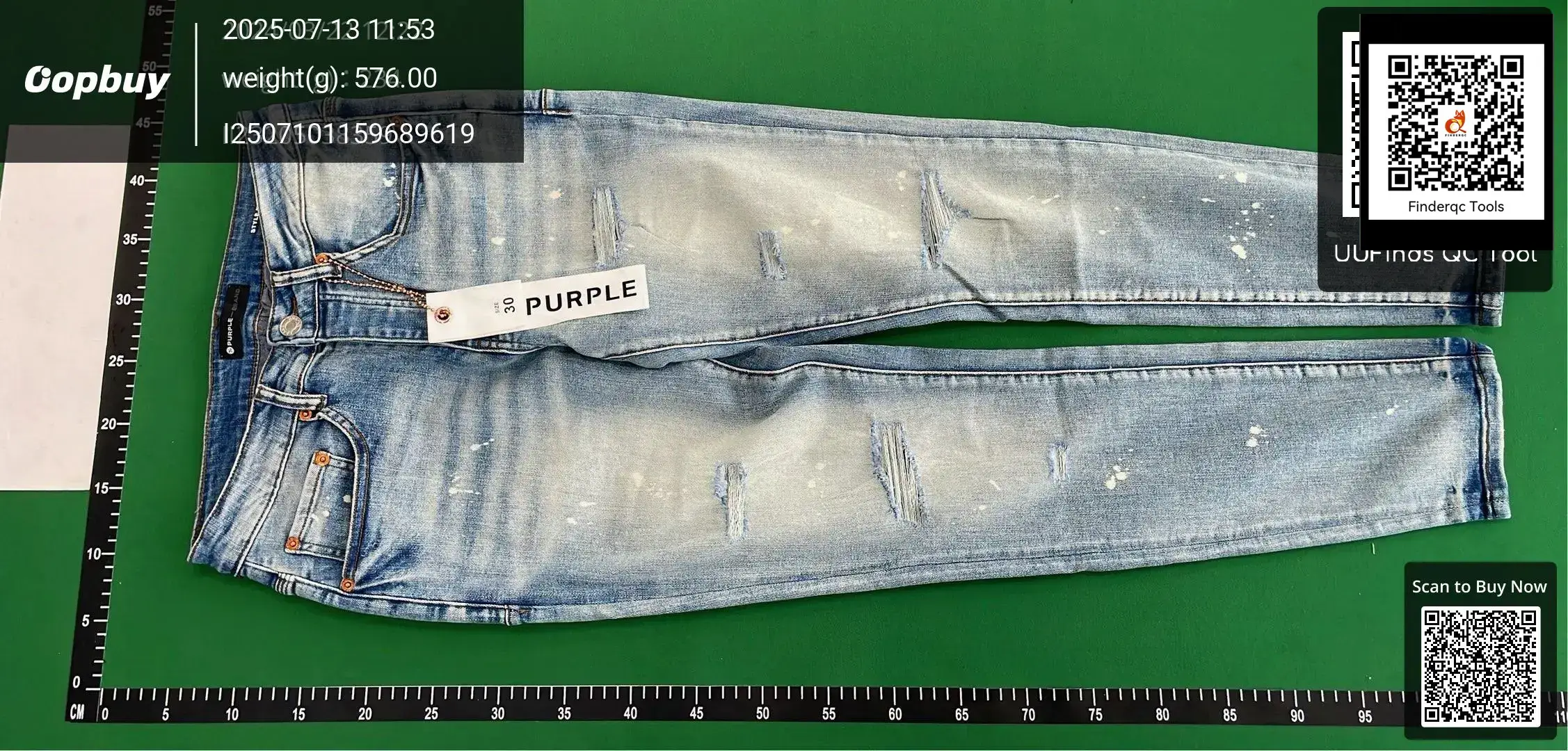 Cross-Border Wholesale Purp American High Street Ripped Patch Trendy Retro Straight-Leg Amiri Jeans Lebrand