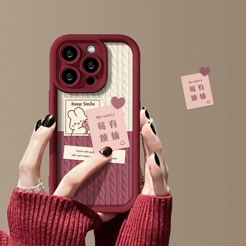 Suitable for Apple 16 Phone Case 17Promax Full Coverage Iphone16Plus Cute 15 Rabbit 14 Anti-Drop 13Xr