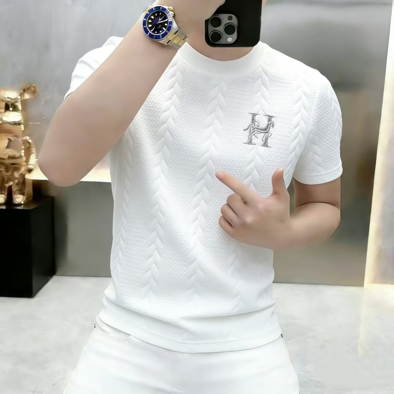 European Station 2026 New Style Old Money Fashion Unisex Short-Sleeve T-Shirt for Men