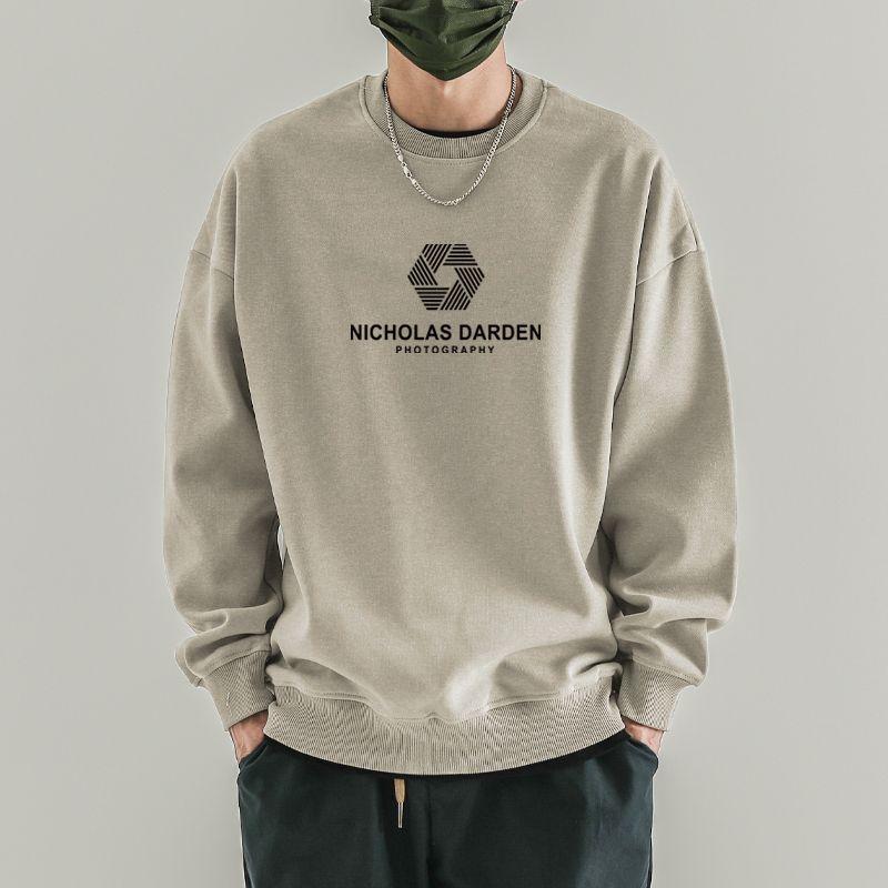 Heavy Hooded fleece-lined Men's American Style Trendy Crewneck Hoodless Camouflage Men's Loose All-match Student Ins