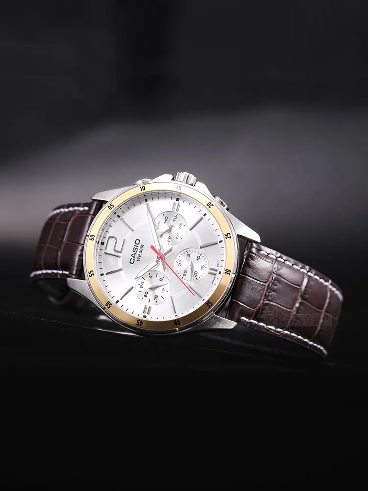 Casio Casio Watch Men's Business Model Fashion Trendy Three-Eye Design Quartz Men's Watch Mtp-1374 Waterproof