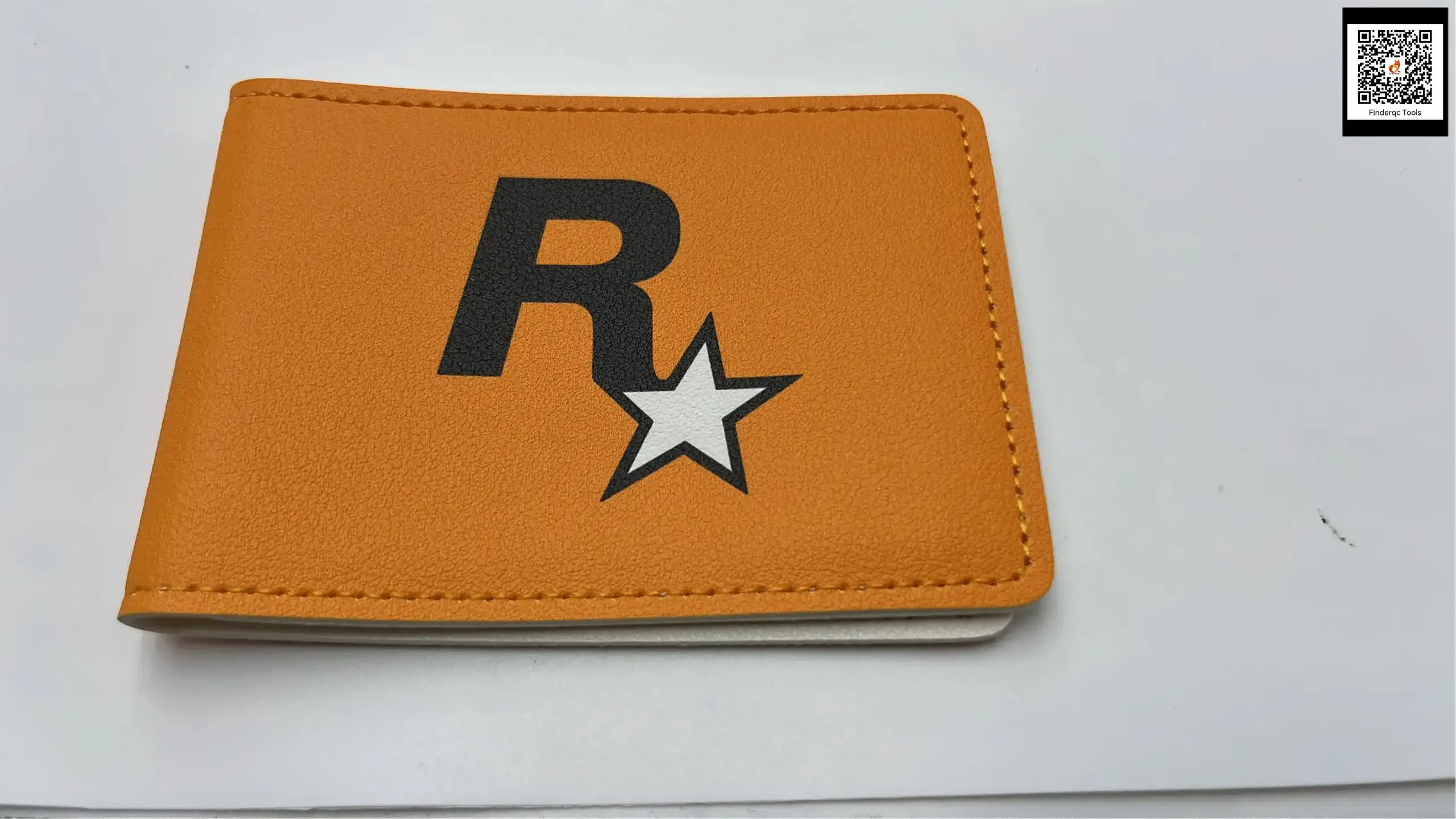 Rockstar Games R Star Orange Leather Driver's License Case