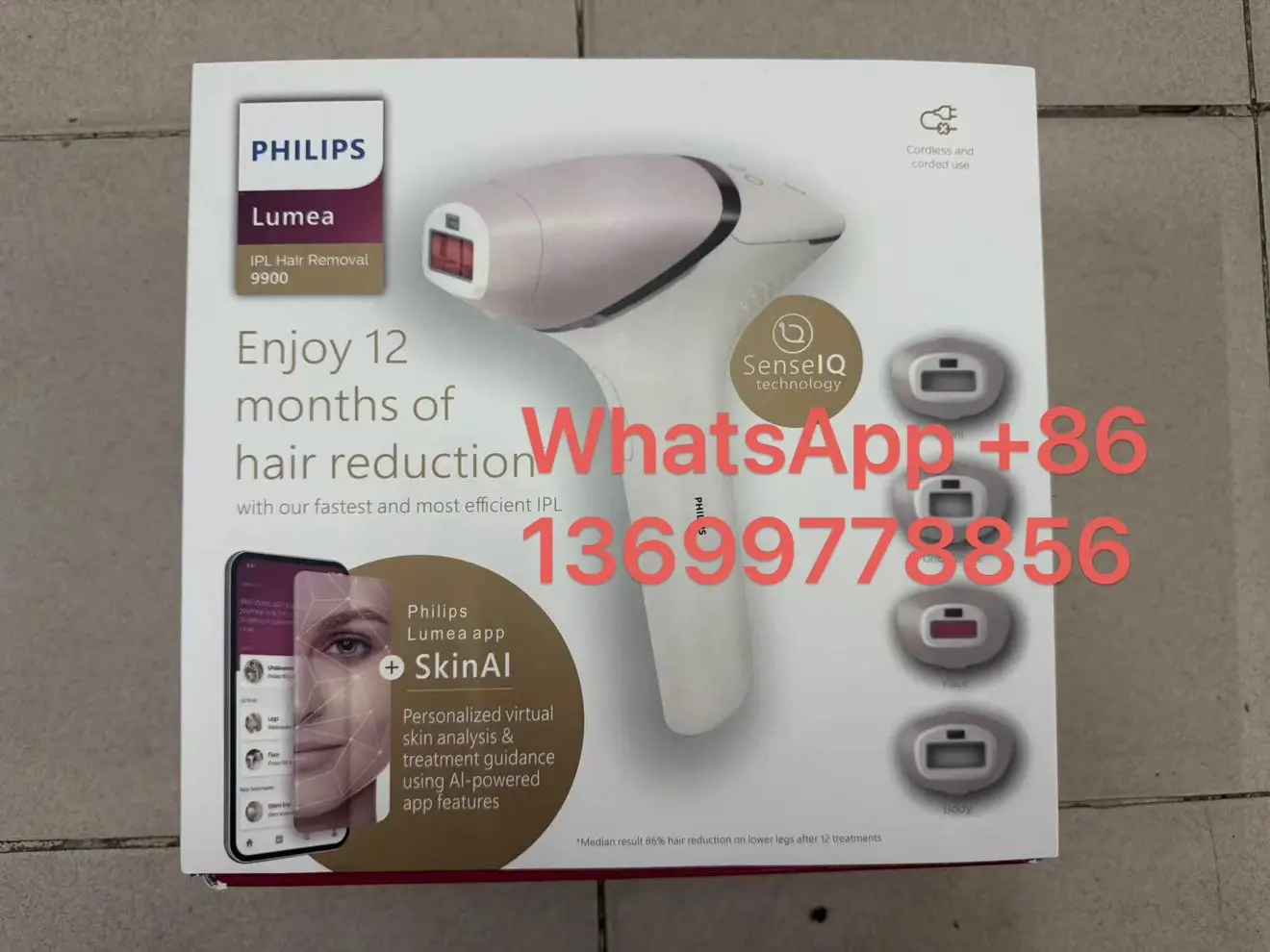 Ph**lip lumea IPL hair Removal 9900 Enjoy 12 months of hair reduction-BRI957