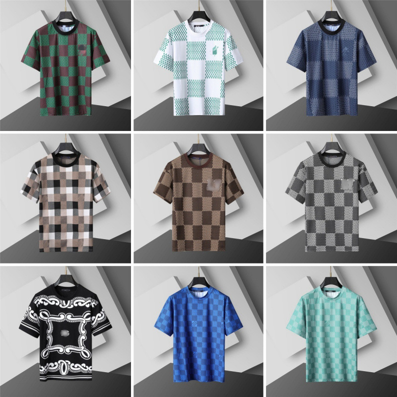 New Summer Affordable Luxury Printed T-Shirt, Short-Sleeve, Round Neck, Fashionable and Versatile, Unisex Casual European and American Style Foto QC de 1688 na Qualit.ly