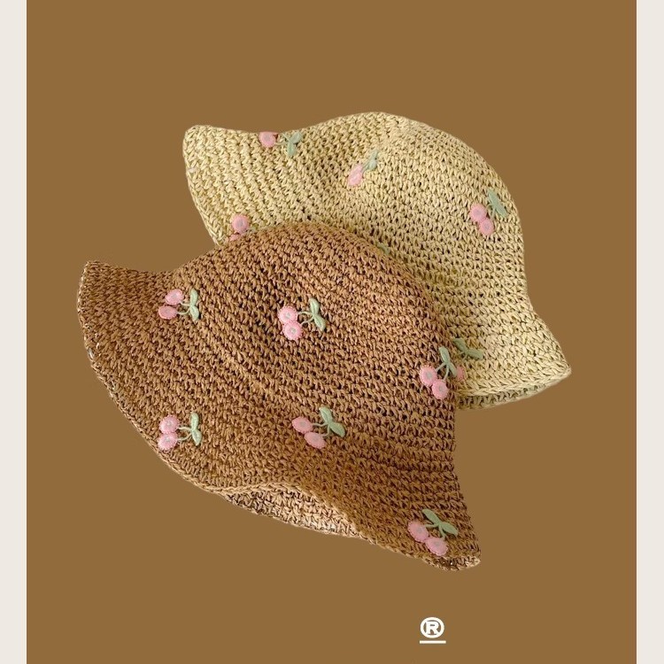 2025 New Beach Straw Hat Women's Summer Seaside Sun Hat Straw Vacation Hat Large Brim