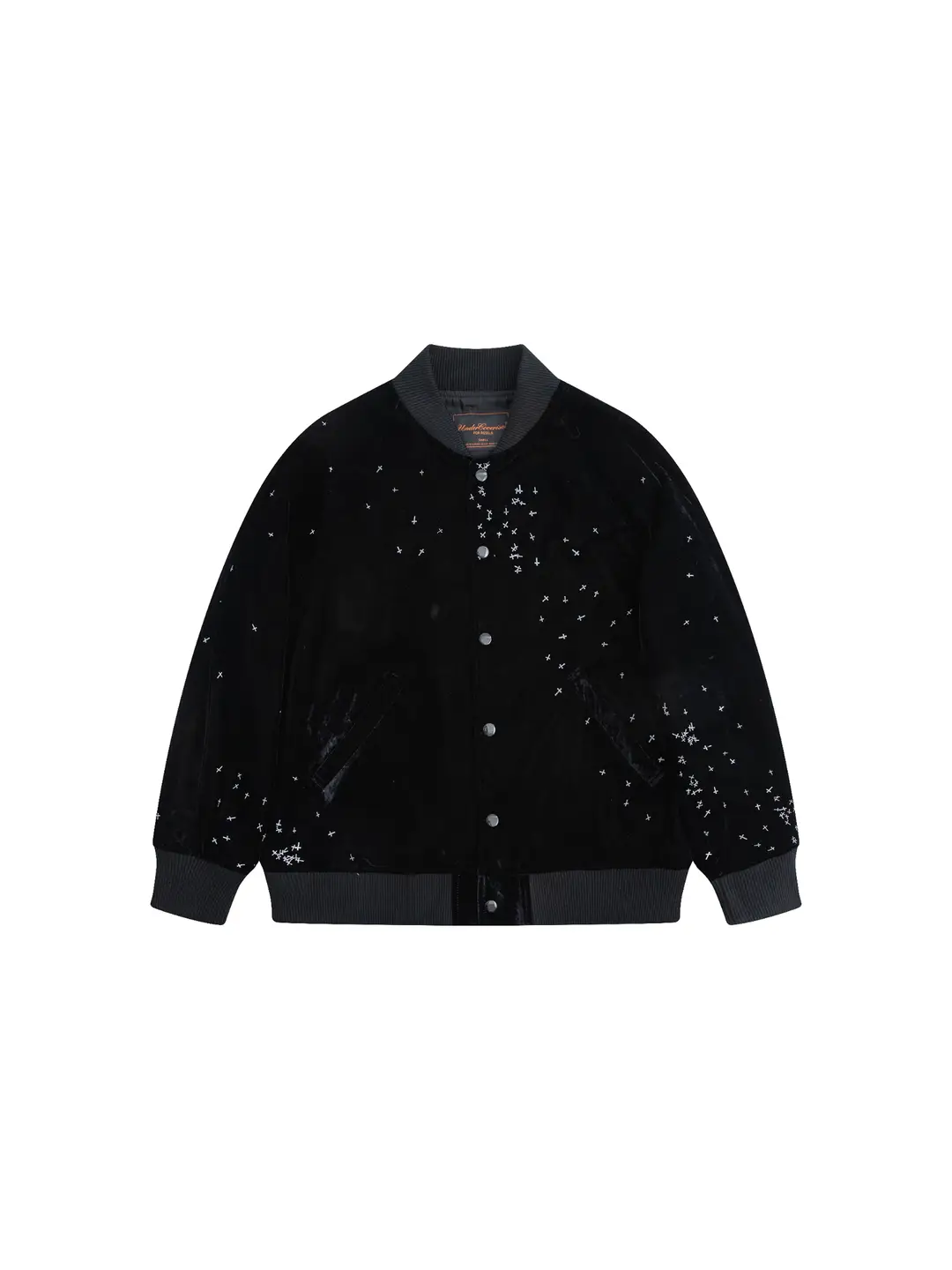 DEEDS Undercover 02AW Witch Expired Cross Black Velvet Bomber Jacket UC Coat