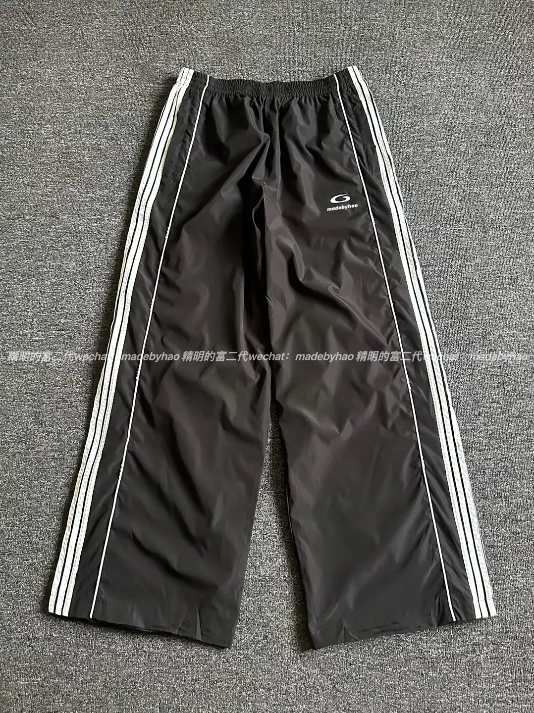 [Full Top] 25Ssloop Sport Icon Ring-Shaped Embroidered Five-Stripe Pants, Same Style for Men and Women