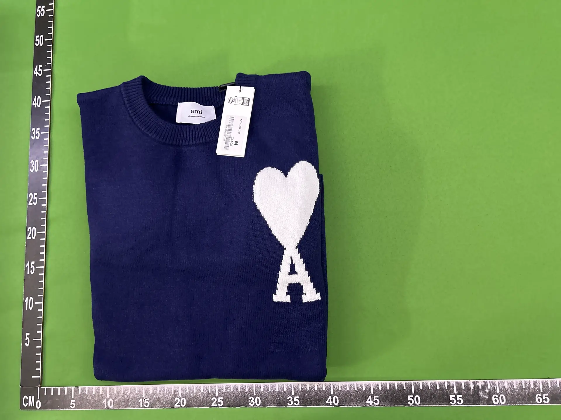 ami alexandre mattiussi crewneck sweater navy white