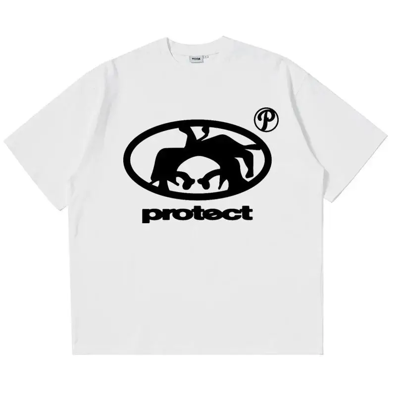 European and American Cross-Border New 2025 New T-Shirt Summer Harajuku Joint Trendy Brand Short-Sleeved Retro Fashion Casual Y2K Top
