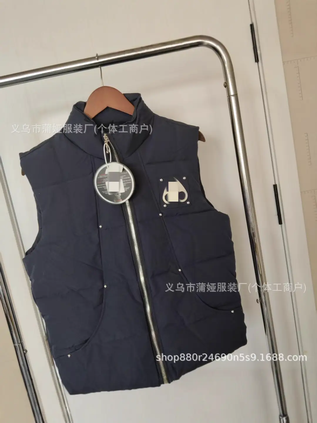 European Station 2025 Winter New Scissor Stand Collar down Vest Big Brand Alternative Unisex Loose Fit