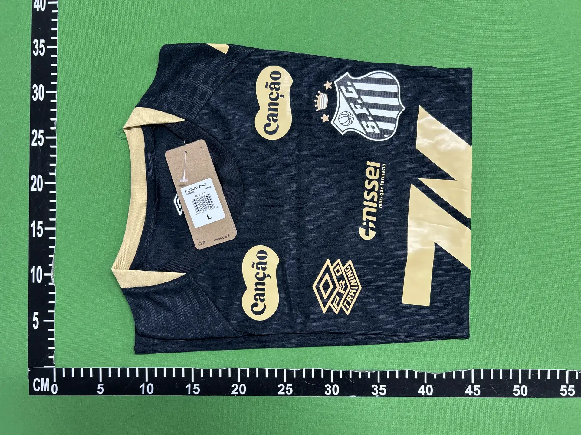 Umbro Santos FC Football Jersey Black Gold